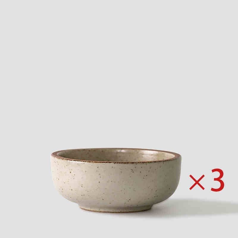 Household Single Retro Vintage Simple Ceramic Rice Bowl