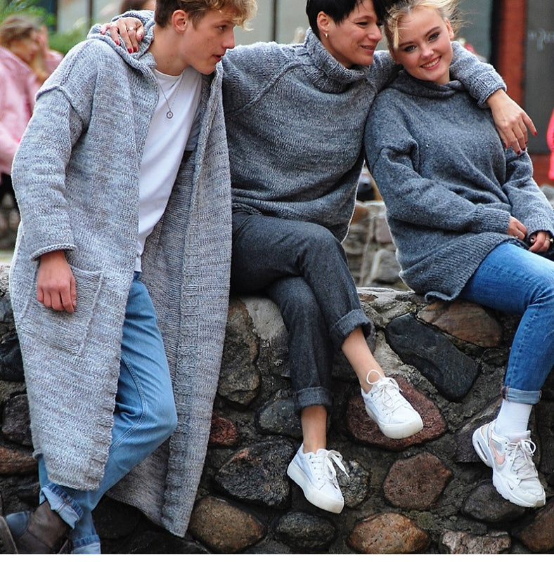 Knitwear  Loose Version Long Hoodie Cardigan Sweater Coat
