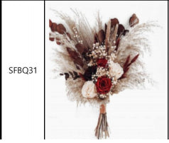 Plant Dried Flowers And Reed Decoration