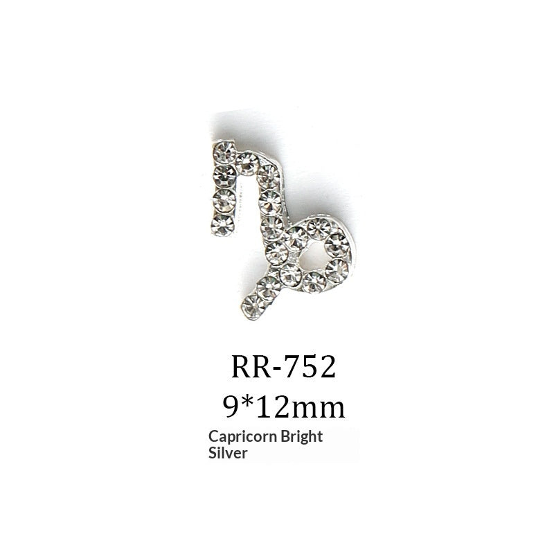 Creative 3D Twelve Zodiac Sign Nail Art Accessories
