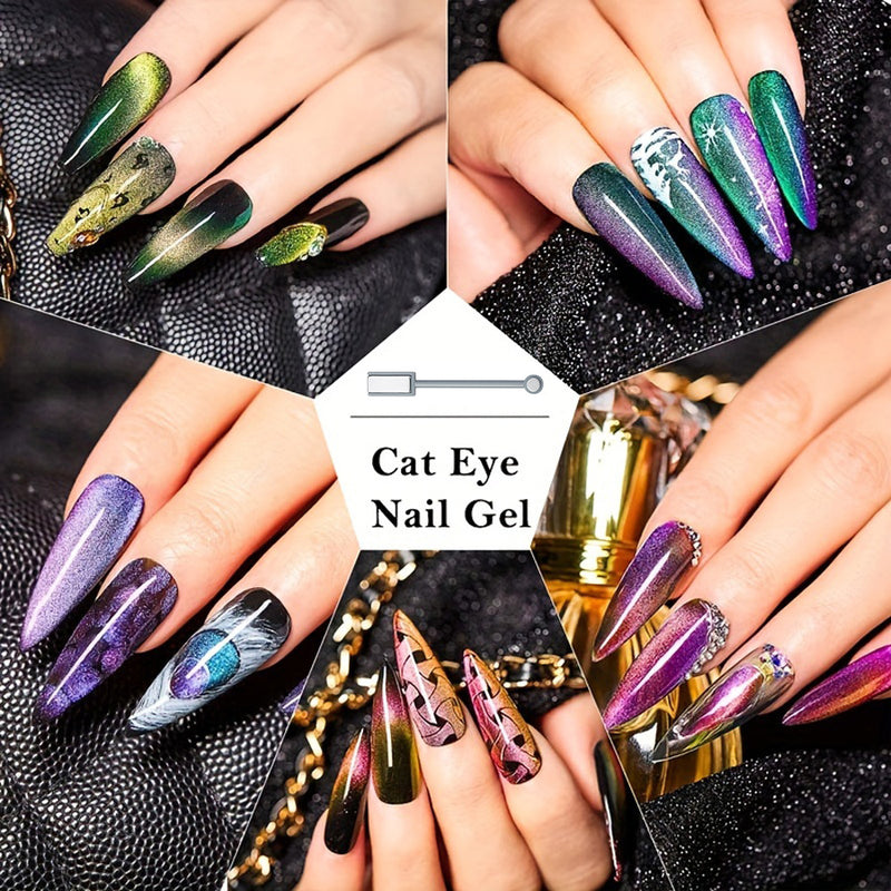 Conjunto de Verniz Gel Magic Color Dynamic Diamond In The Debris Cat Eye Series