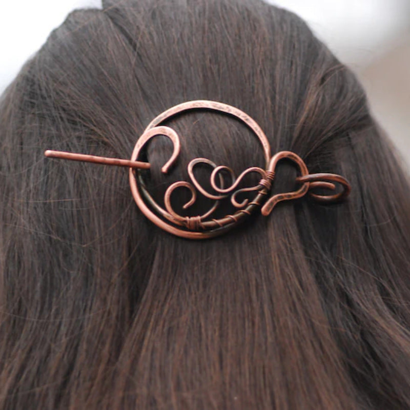 Kreative Vintage-Haarnadel aus Kupfer für Damen
