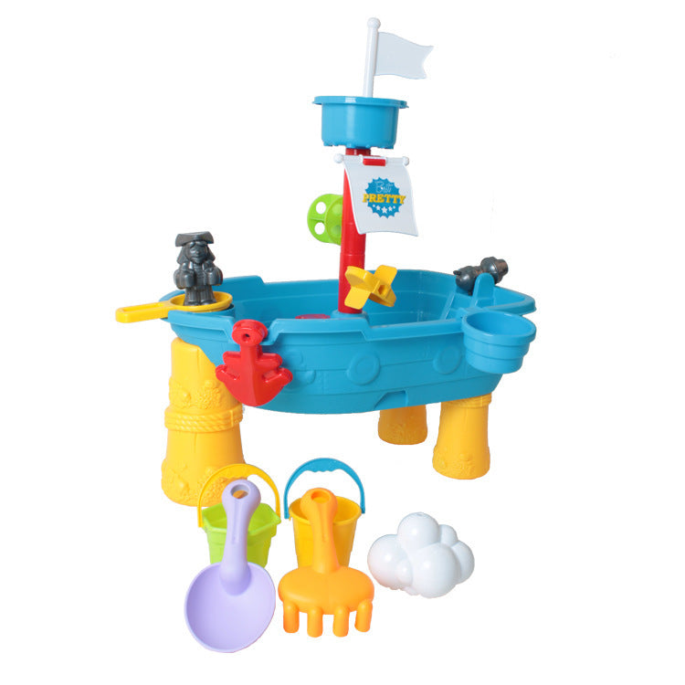 Children's Beach Table Four-layer Pool Garden Toy Suit