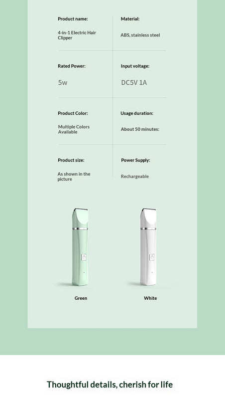 Rechargeable Portable Pet Clipper, Paw Hair Trimmer For Dogs.
