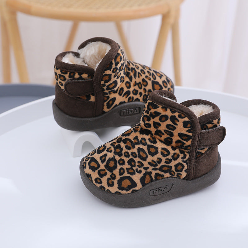 Snow Boots Fleece Lined Padded Warm Keeping Soft Bottom Baby