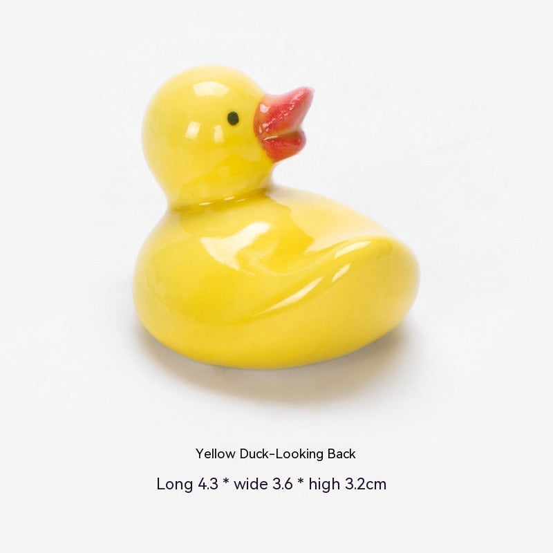 Ceramic Duckling Chopsticks Rack Hotel Ornaments