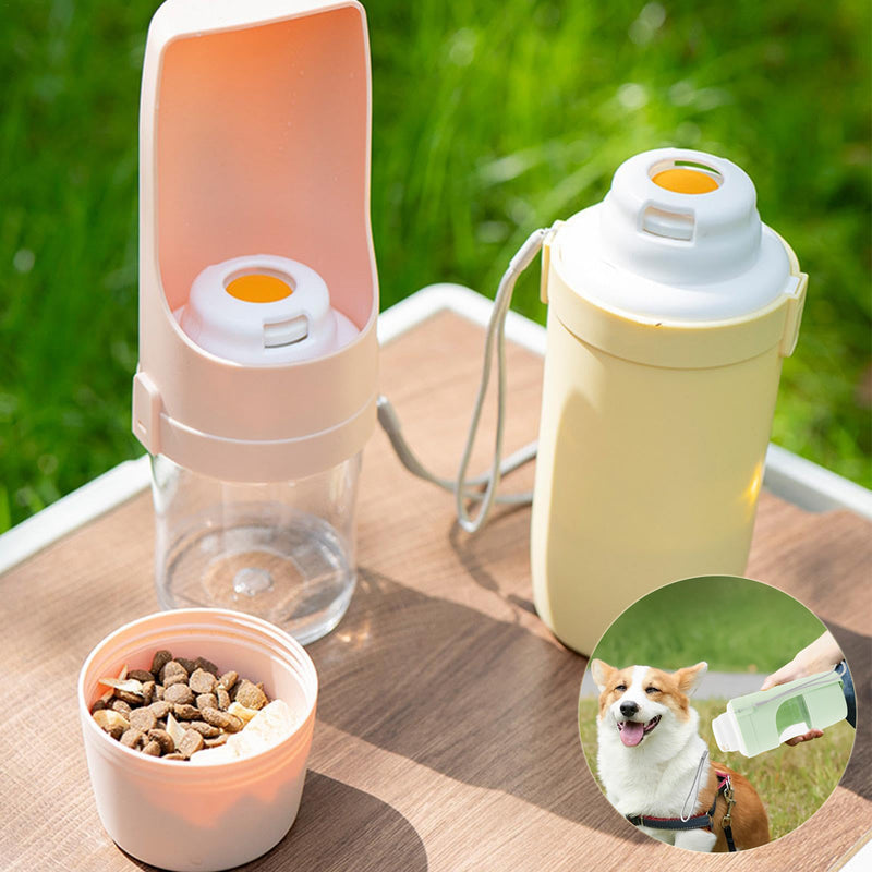 Garrafa de água para cães 2 em 1, dispensador de água para animais de estimação, alimentador para beber, alimentação para cães, animais de estimação, copo portátil ao ar livre, produtos para animais de estimação