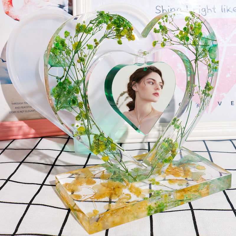 Silikonform für Epoxidharz-Fotorahmen "Hollow Love"