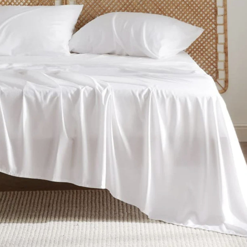 Bettwäsche-Set aus Bambusfaser, bestehend aus Spannbettlaken und Kissenbezügen, vierteilig