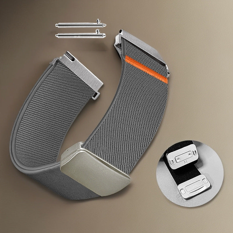 Magnetic Watch Strap For Garmin And Xiaomi Plain-weave Elastic Band