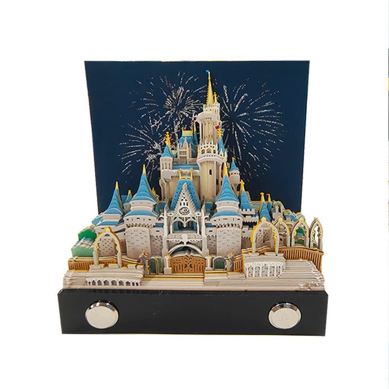 3D Sticky Note Paper Carving Creative Annual Meeting Tear-off Desktop Notepad Ornament