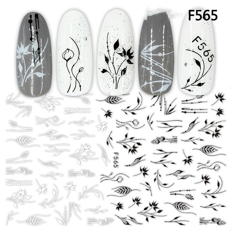 Japanische 3D 5D geprägte Nagelsticker