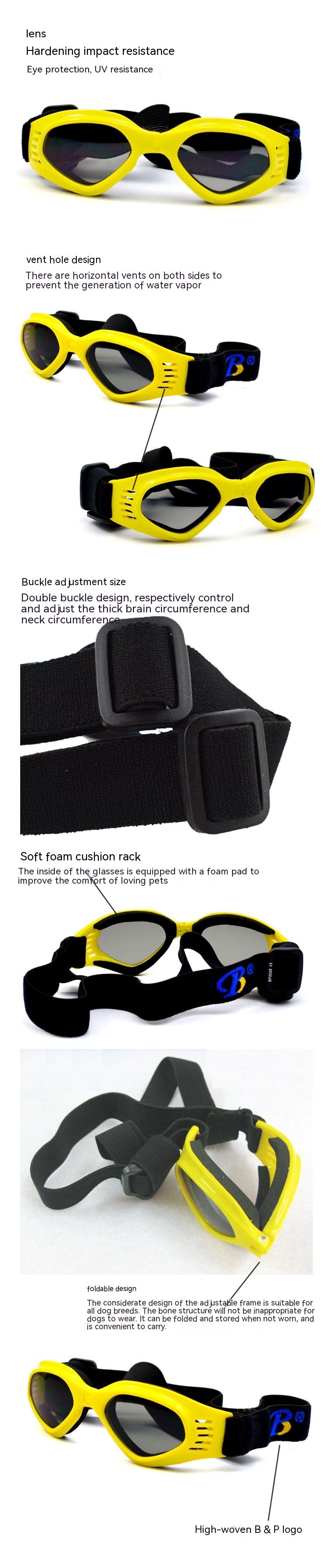 Hundebrillen Haustier Sonnenbrillen UV-Schutz UV400-Gläser Mehrere Farben