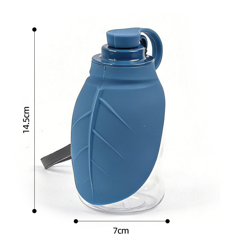 Garrafa de água dobrável portátil de silicone para animais de estimação