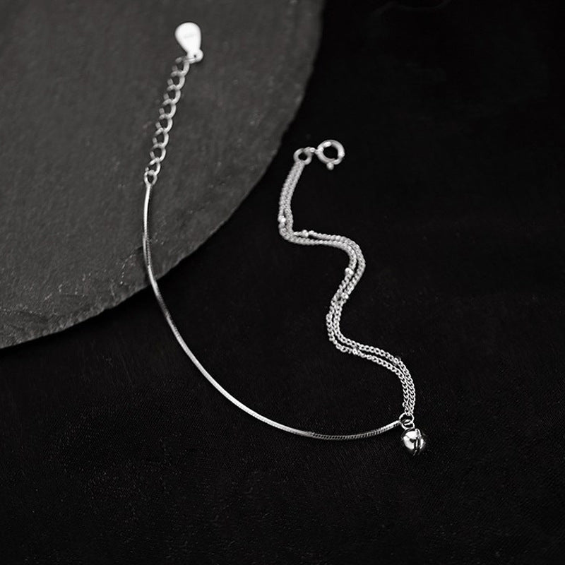 Pulseira assimétrica de camada dupla simples e elegante presente para namoradas