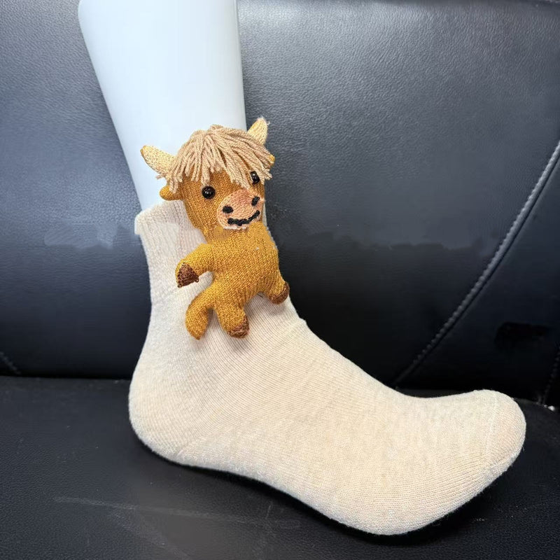 Plüsch-Häkel-Tier Süße Tiersocken