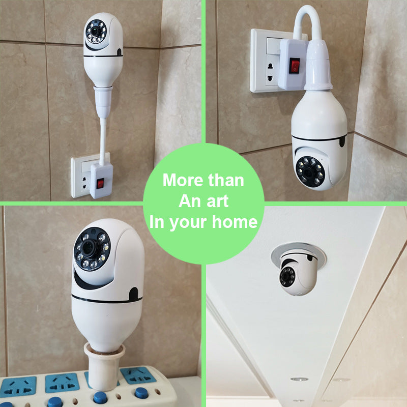 WLAN KAMERA 1080P Glühbirne 4-fach Zoom Kamera E27 Zuhause 5GWiFi Alarm Monitor