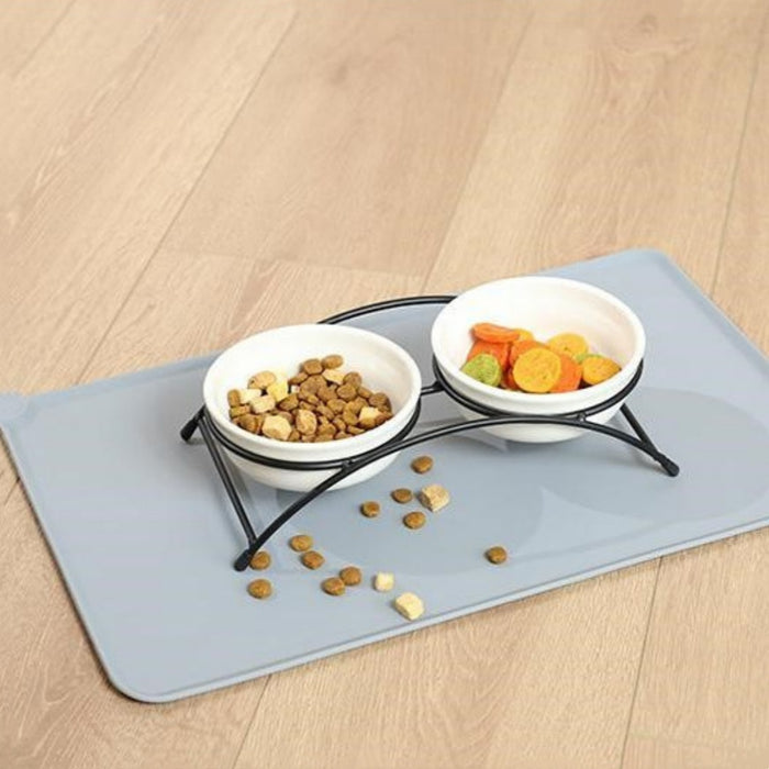 No Plus-sized Silicone Pet Placemat Dog's Paw Pet Cat Dog Food Bowl Pad
