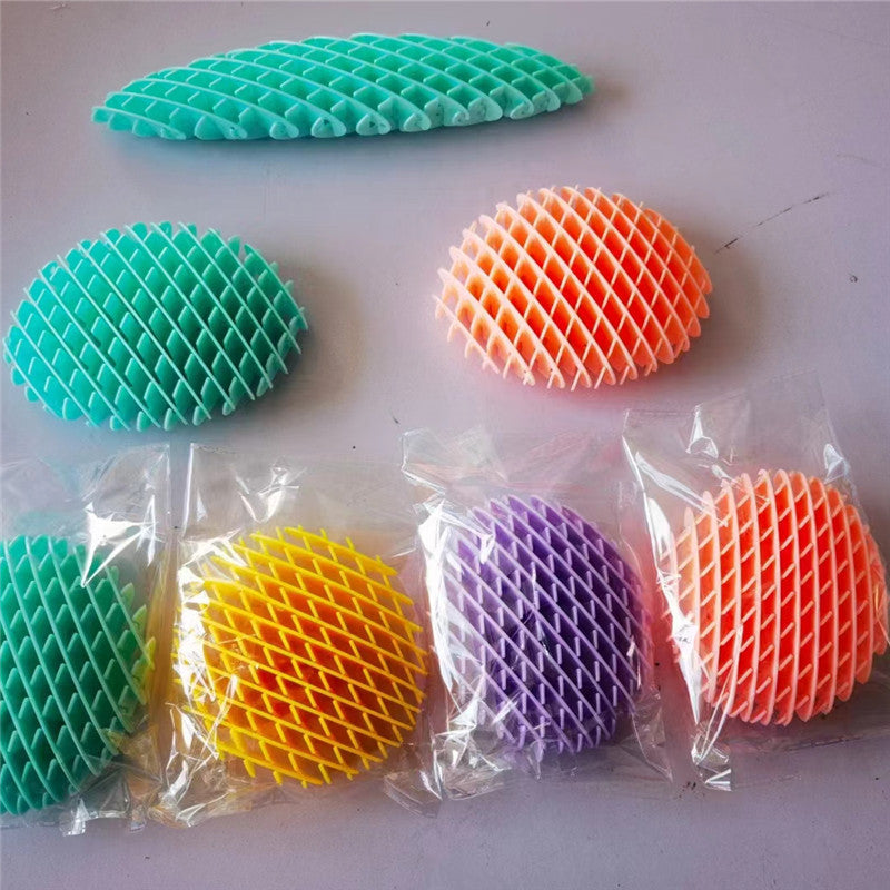 Brinquedo Sensorial de Mola de Plástico em Forma de Minhoca Colorida e Flexível para Alívio de Stress