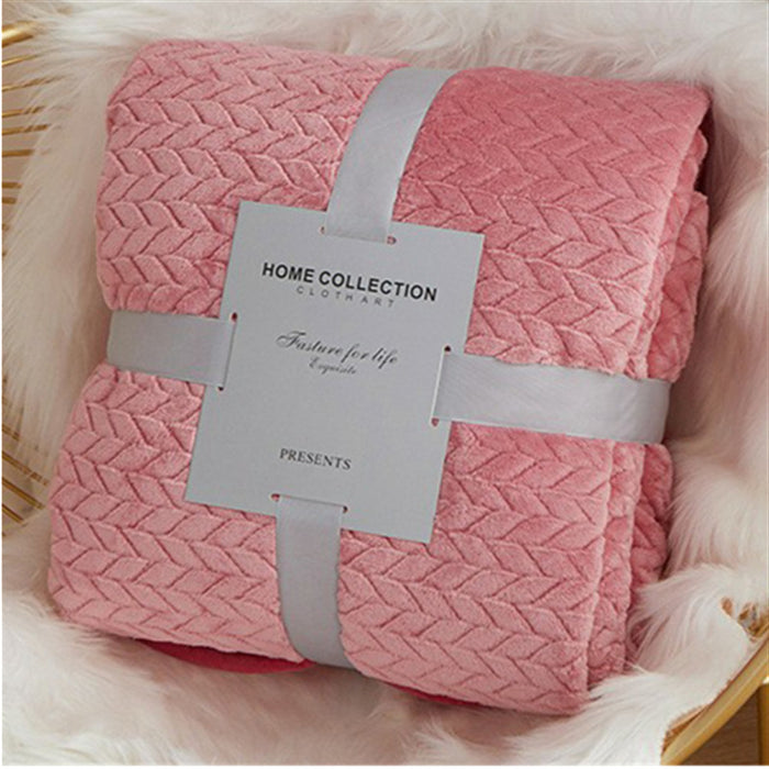 Solid Color Flannel Wheat Grain Blanket Children's Blankets