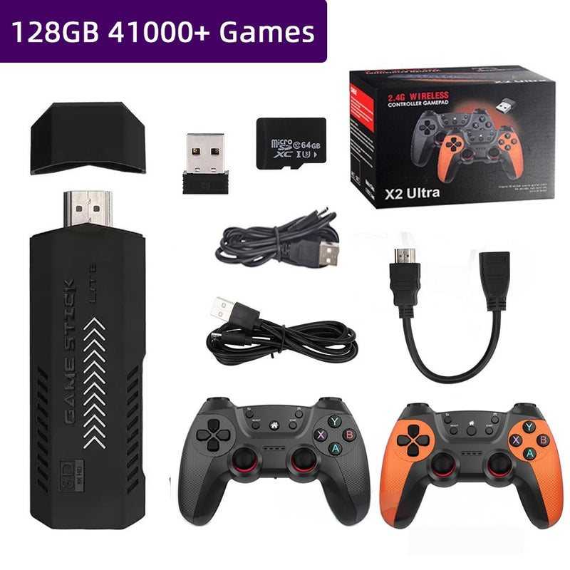 Consola de Jogos TV X2 Ultra Home HD 24g Sem Fios HDMI Arcade 3D para Dois Jogadores