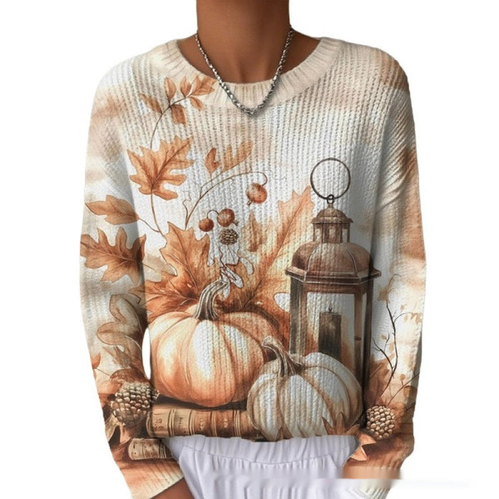 Women's Round-Neck Casual Commuter Sweater