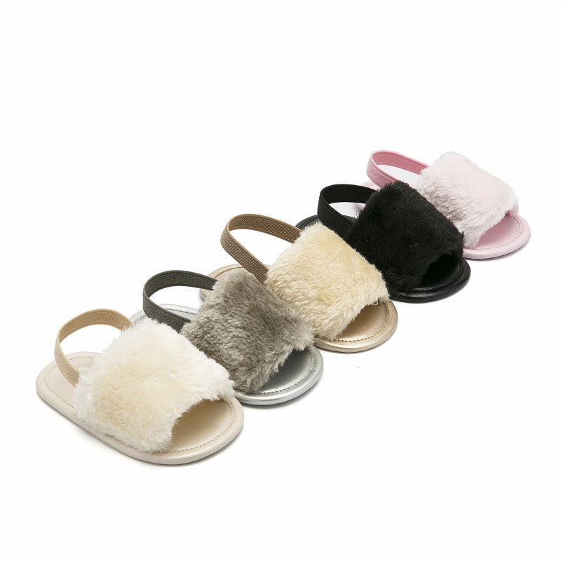 Sapatilhas Casuais Elásticas de Peluche para Menina
