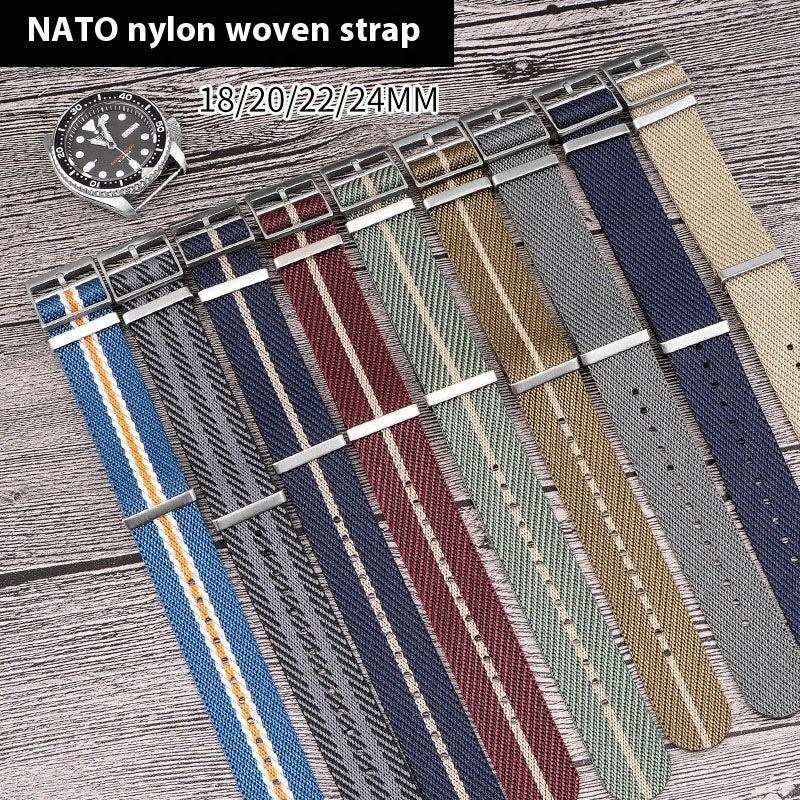 Uhrenarmband aus gewebtem Nylon-Canvas