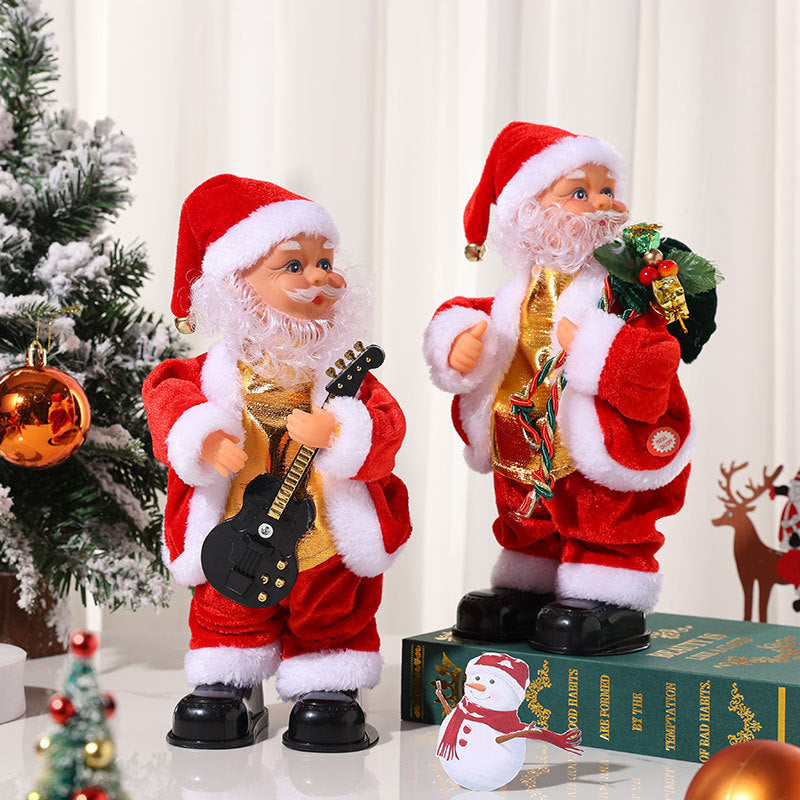 Electric Hip Shaking Play The Guitar With Music Santa Claus Christmas Gift