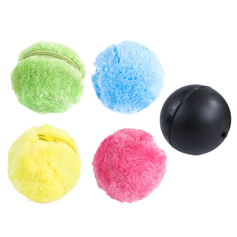Brinquedo de Peluche Interativo Elétrico para Cão e Gato, Bola de Peluche para Alívio de Stress