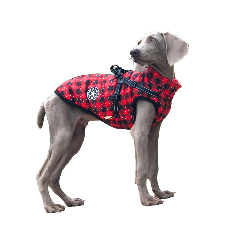 Weihnachtliche wasserdichte reflektierende Hundegeschirr-Weste, warm für Herbst und Winter