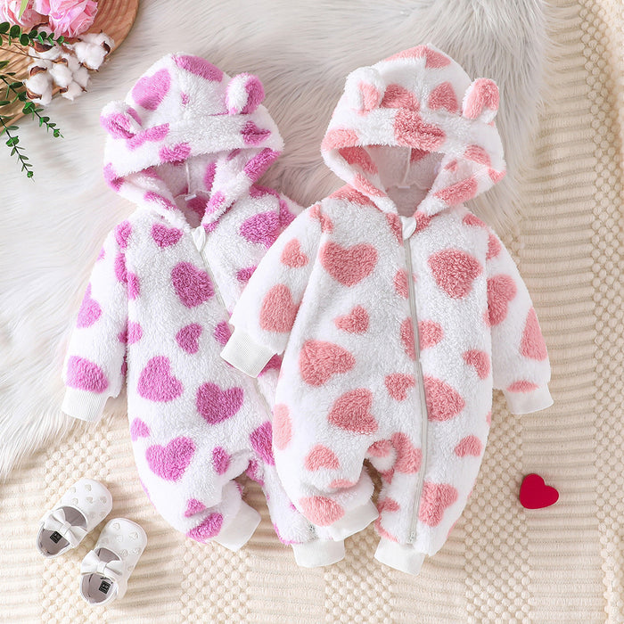 Boys And Girls Heart Trendy One-piece Romper