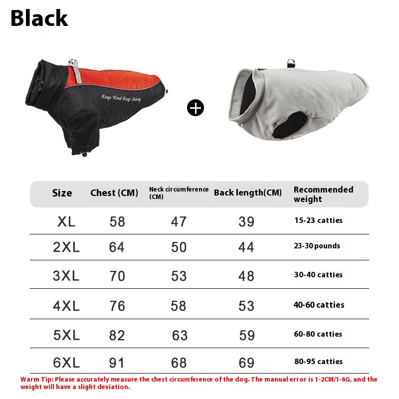 Forro de lã polar para cão - Roupa quente