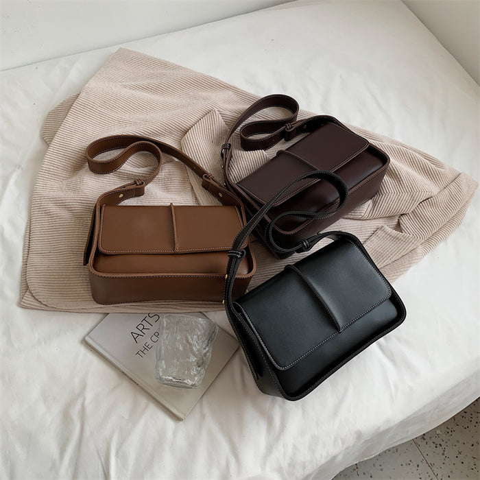 Retro Textured Shoulder Bag Women Underarm
