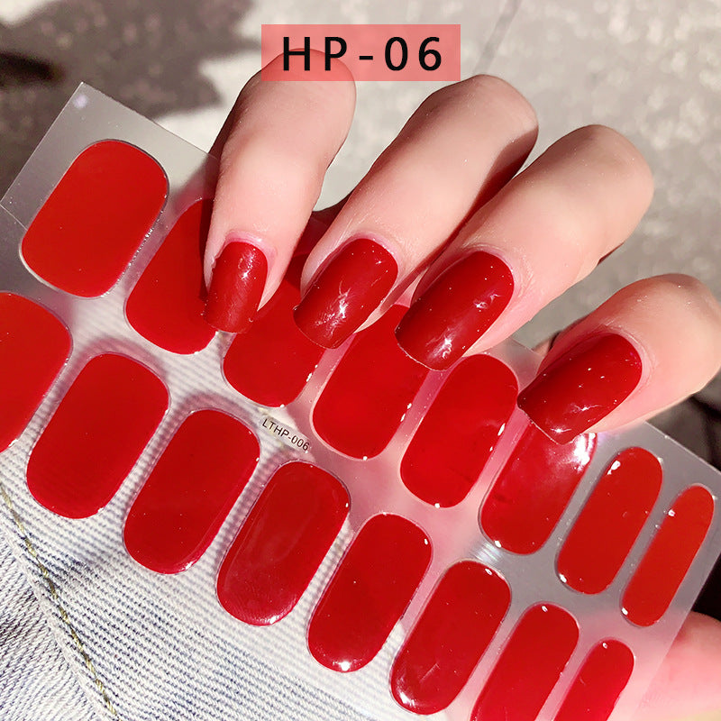 Autocolantes de beleza para unhas, semi-curados, de segunda geração, impermeáveis e duradouros