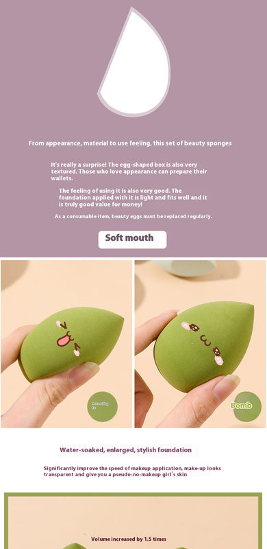Cosmetic Egg Powder Puff Cushion Super Soft Smear-proof Beauty Blender Studio Sponge Egg