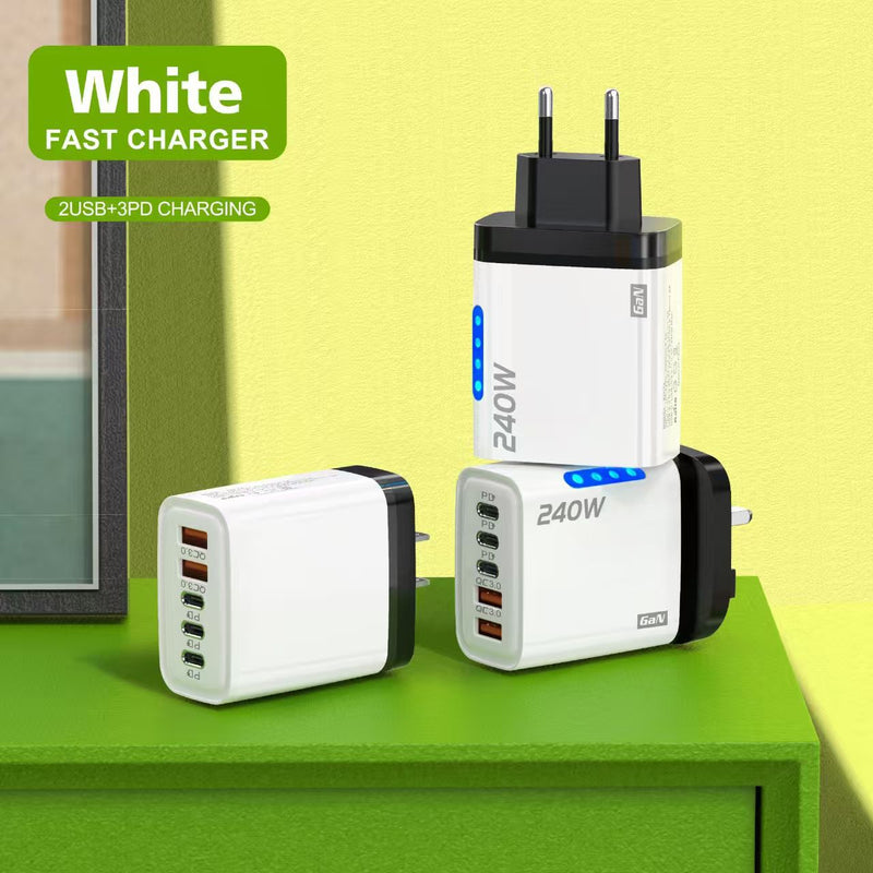 USB3PD Multi-port Charger Compatible With 240W