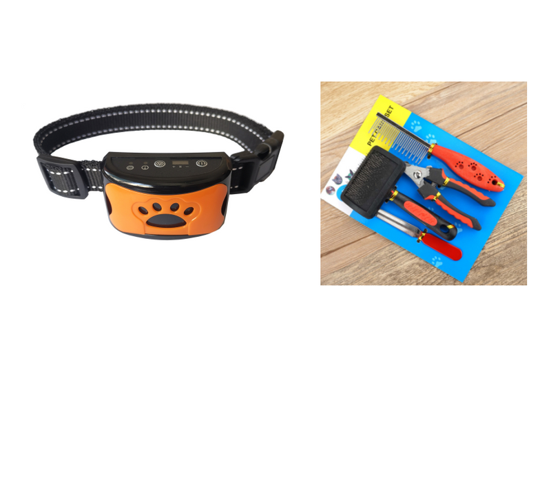 Hundetraining Halsband Wasserdicht Elektrisch Haustier Fernbedienung Wiederaufladbarer Hunde Trainer Bell Stopp Gerät Mit Schock Vibration Ton