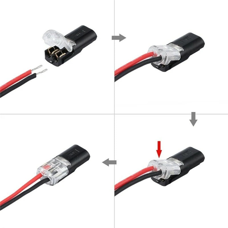 Condutor de alimentação de conector removível de plug-in mútuo sem soldagem de LED