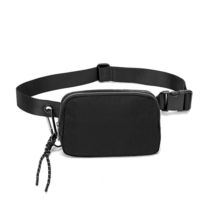 Bolsa de cintura impermeável em nylon de camada dupla para desporto e lazer