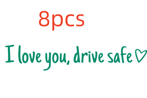 Safe Driving Waterproof Vinyl Bumper Stickers Car Universal Rearview Mirror Decorative Sticker