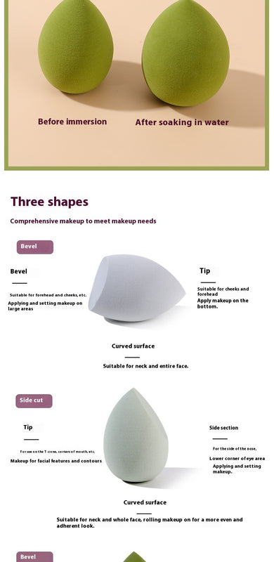 Cosmetic Egg Powder Puff Cushion Super Soft Smear-proof Beauty Blender Studio Sponge Egg