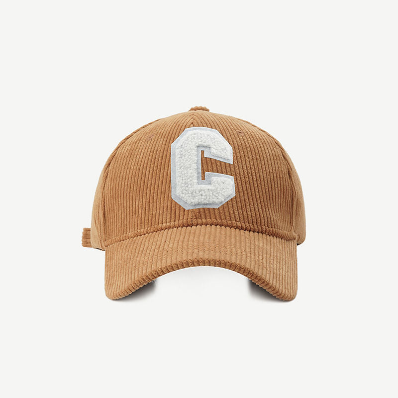 Corduroy Sport C Letter Duck Tongue Hat