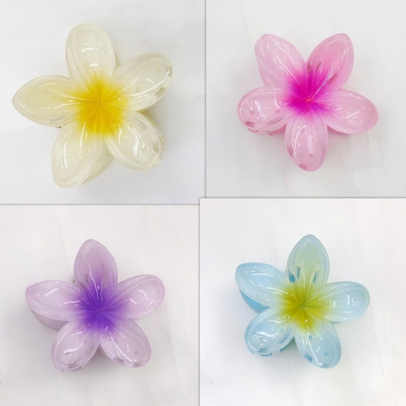 Gancho de Cabelo com Pinça de Ovo e Flor de Bauhinia