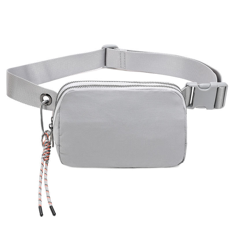 Bolsa de cintura impermeável em nylon de camada dupla para desporto e lazer