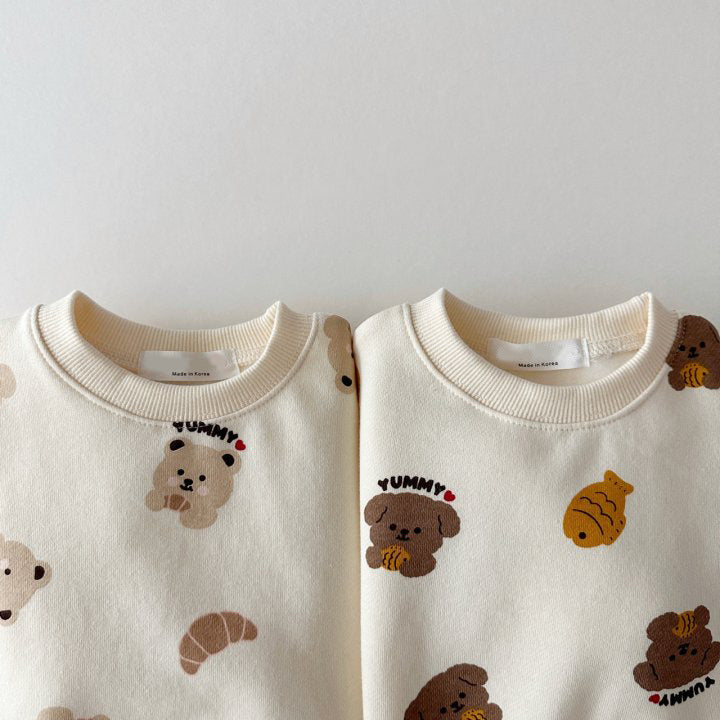 Cartoon Bear Suit Spring And Autumn Children's Two-piece Suit