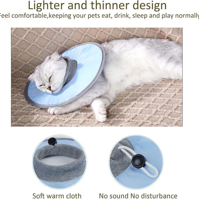Waterproof Cat Recovery Collar  Adjustable Pet Cone Collar  Protective Cat Neck Cones To Stop Licking Wounds Lightweight Kitten Cones After Surgery Elizabethan E Collar For Cats Small Dog Puppy