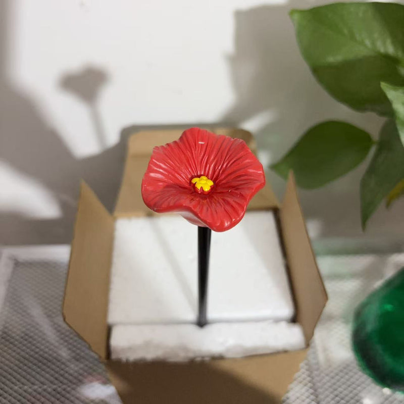 New Handmade Metal Flower Garden Stake Outdoor Bee And Bird Water Feeder
