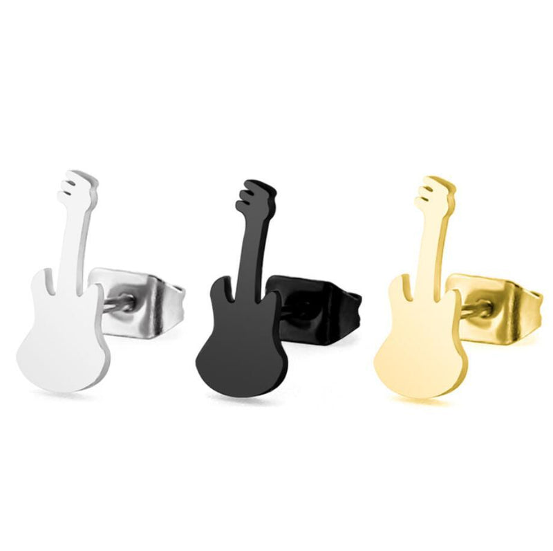 Brincos de cravar com ornamento de violino, estilo europeu e americano, simples e doce, bijuteria transfronteiriça