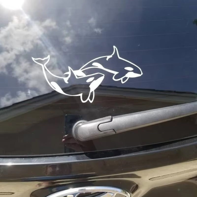 Orca Car Window And Rear Bumper Decorative Sticker